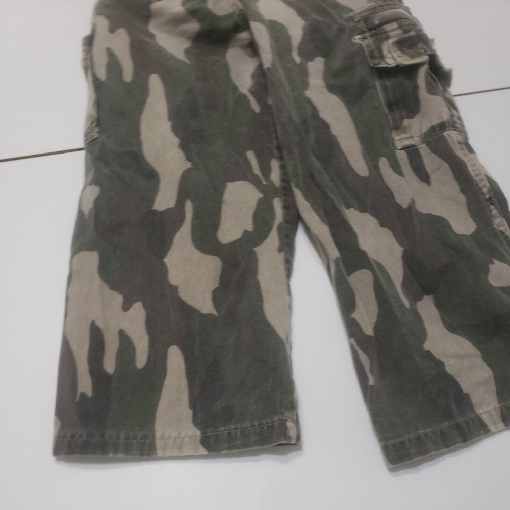 Jean Street 101 Boys 6 Straight Green Camouflage Cargo Pockets Flat Front Cotton - Picture 8 of 12